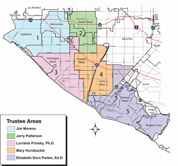 Map of Trustee Areas