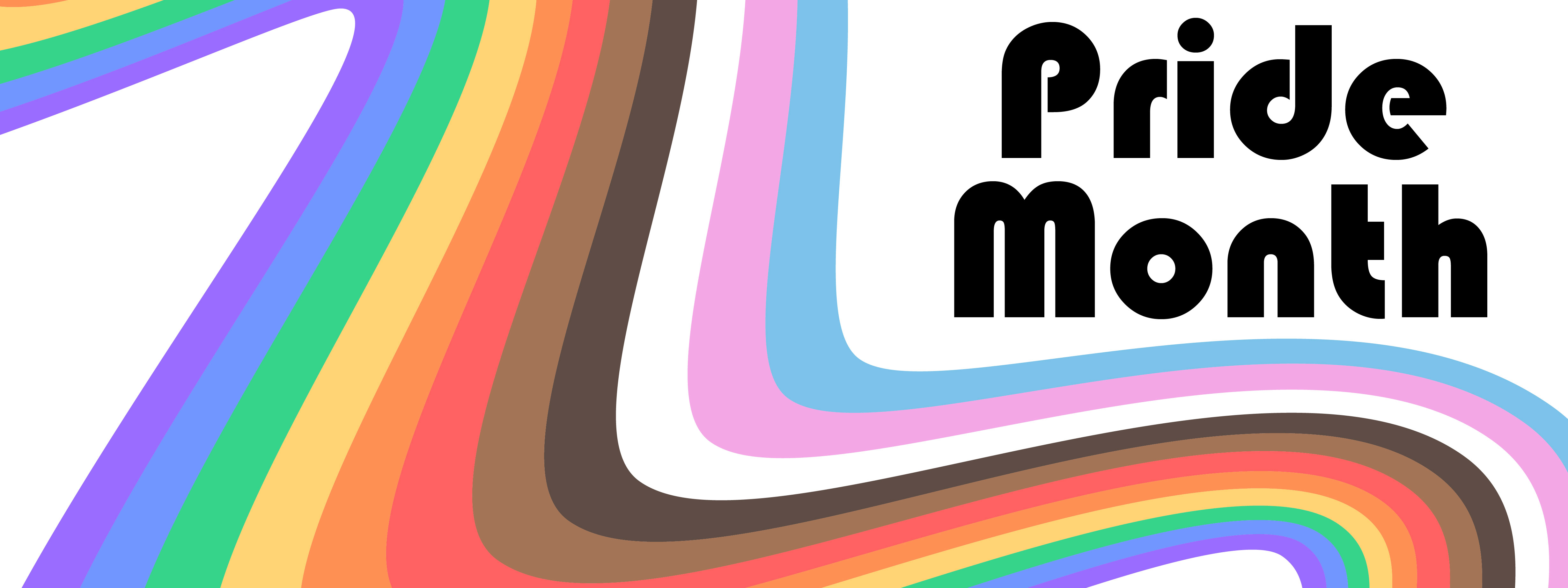 Pride Month progress pride colors